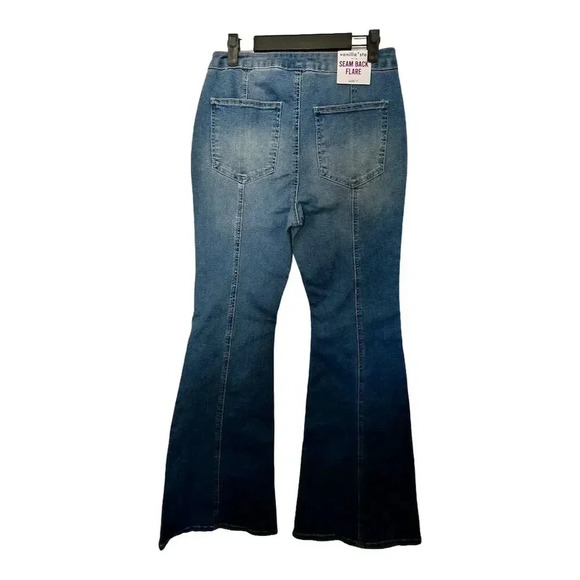 Vanilla Star Women's Flare Jeans Blue Size 7 High-Rise Stretch Denim Pull on#003 - Picture 4 of 5